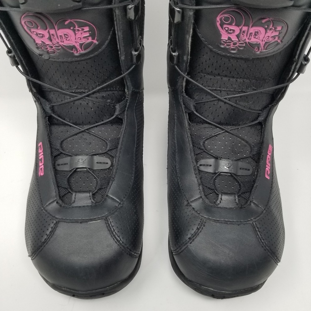 Women's Black Pink Purple RIDE SAGE Snowboard Boots Size 9.5 - Picture 3 of 16